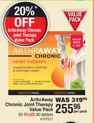 ArthrAway Chronic Joint Therapy Value Pack 90 Plus 90 Tablets-Per Pack