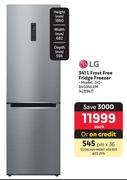 LG 341L Frost Free Fridge/Freezer GC-B459NLXM