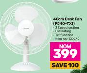Logik 40cm Desk Fan FD40-TX1