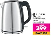 Eiger 1.7Ltr Animo Stainless Steel Kettle