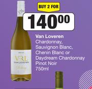 Van Loveren Chardonnay, Sauvignon Blanc,Chenin Blanc Or Daydream Chardonnay Pinot Noir-For 2 x 750ml