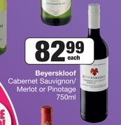 Beyerskloof Cabernet Sauvignon/Merlot Or Pinotage-750ml Each