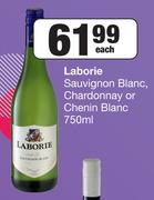 Laborie Sauvignon Blanc, Chardonnay Or Chenin Blanc-750ml Each