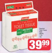 Savemor Toilet Tissue Rolls White 1 Ply-18's Per Pack