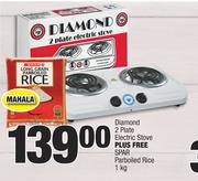 Special Diamond 2 Plate Electric Stove Plus Free SPAR Parboiled Rice ...