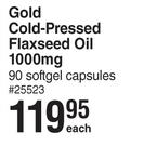 Dis-Chem Gold Cold Pressed Flaxseed Oil 1000mg 90 Softgel Capsules-Each