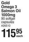 Dis-Chem Gold Omega 3 Salmon Oil 1000mg 90 Softgel Capsules-Each