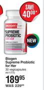 Biogen Supreme Probiotic For Her 30 Vegicapsules