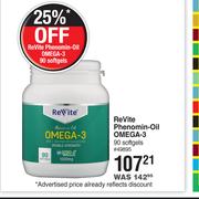 Revite Phenomin Oil Omega 3 90 Softgels