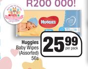Huggies Baby Wipes Assorted-56 Per Pack