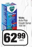 Vicks Acta Plus Cough Syrup-100ml Each