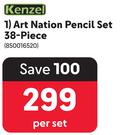 Kenzel Art Nation Pencil Set 38 Piece-Per Set