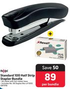 Rexel Standard 100 Half Strip Stapler Bundle-Per Bundle