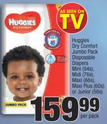 Huggies Dry Comfort Jumbo Pack Disposable Diapers-Per Pack