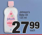 Johnson's Baby Oil-125ml Each
