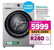 Hisense 8kg Front Loader Washing Machine WFQY8012EVJMS