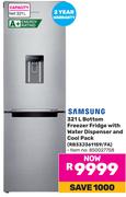 Samsung 321L Bottom Freezer/Fridge With Water Dispenser & Cool Pack RB33J3611S9/FA