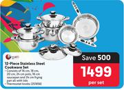 Tissolli 12-Piece Stainless Steel Cookware Set 251856-Per Set