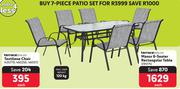 Terrace-leisure Textline Chair & Manor 6-Seater Rectangular Table-Each 
