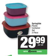 Springtide Plastic Container Set 3 Piece-Per Set