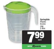 Springtide Platic Econo Jug-2L Each