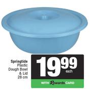 Spring Tide Plastic Dough Bowl & Lid 28cm-Each