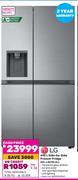LG 610L Side By Side Freezer Fridge GC-L257SLXL