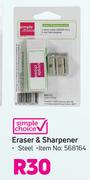Simple Choice Eraser & Sharpener Steel