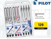 Pilot V-Ball Rollerball Pen-Per 4 Pack