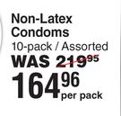 Skyn Non-Latex Condoms 10Pack/ Assorted-Per Pack