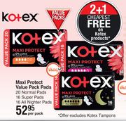Kotex Maxi Protect Value Pack Pads-Per Pack