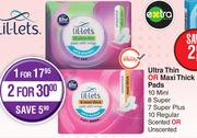 Lil-Lets Ultra Thin or Maxi Thick Pads-For 1