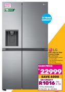 LG 610L Side By Side Freezer Fridge GC-L257SLXL