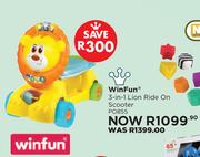 Winfun 3 In 1 Lion Ride On Scooter PO855