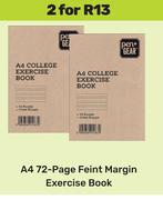 Pen + Gear A4 72 Page Feint Margin Exercise Book-For 2