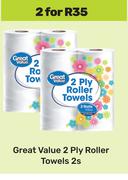 Great Value 2 Ply Roller Towels-For 2 x 2s