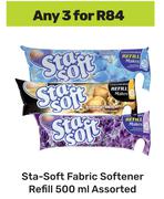 Sta Soft Fabric Softener Refill Assorted-For Any 3 x 500ml