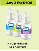 Jik Liquid Bleach Assorted-For Any 3 x 1.5L