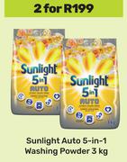 Sunlight Auto 5 In 1 Hand Washing Powder Assorted-For Any 2 x 3Kg