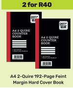 Pen + Gear A4 2-Quire 192 Page Feint Margin Hard Cover Book-For 2