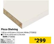 PG Bison Picco Shelving (White) 772808-2.75m X 610mm X 216mm