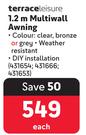 Terrace Leisure 1.2m Multiwall Awning