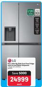 LG 617Ltr Side-By-Side Frost Free Fridge With Ice And Water Dispenser 462161
