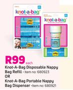 Knot-A-Bag Disposable Nappy Bag Refill Or Knot-A-Bag Portable Nappy Bag Dispenser-Each