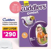 Cuddlers Disposable Nappies Jumbo Pack-For Any 2