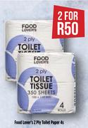 Food Lover's 2 Ply Toilet Paper-For 2 x 4's Pack
