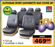 Autogear 9 Piece Sport Leatherette Seat Cover Set SA496