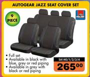 Autogear 9 Piece Jazz Seat Cover Set SA140/1/2/3/4