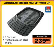 Autogear Rubber Mat Set With LIP MA24BK/GY