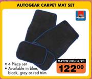 Autogear Carpet Mat Set MA22BE/BK/GY/RD